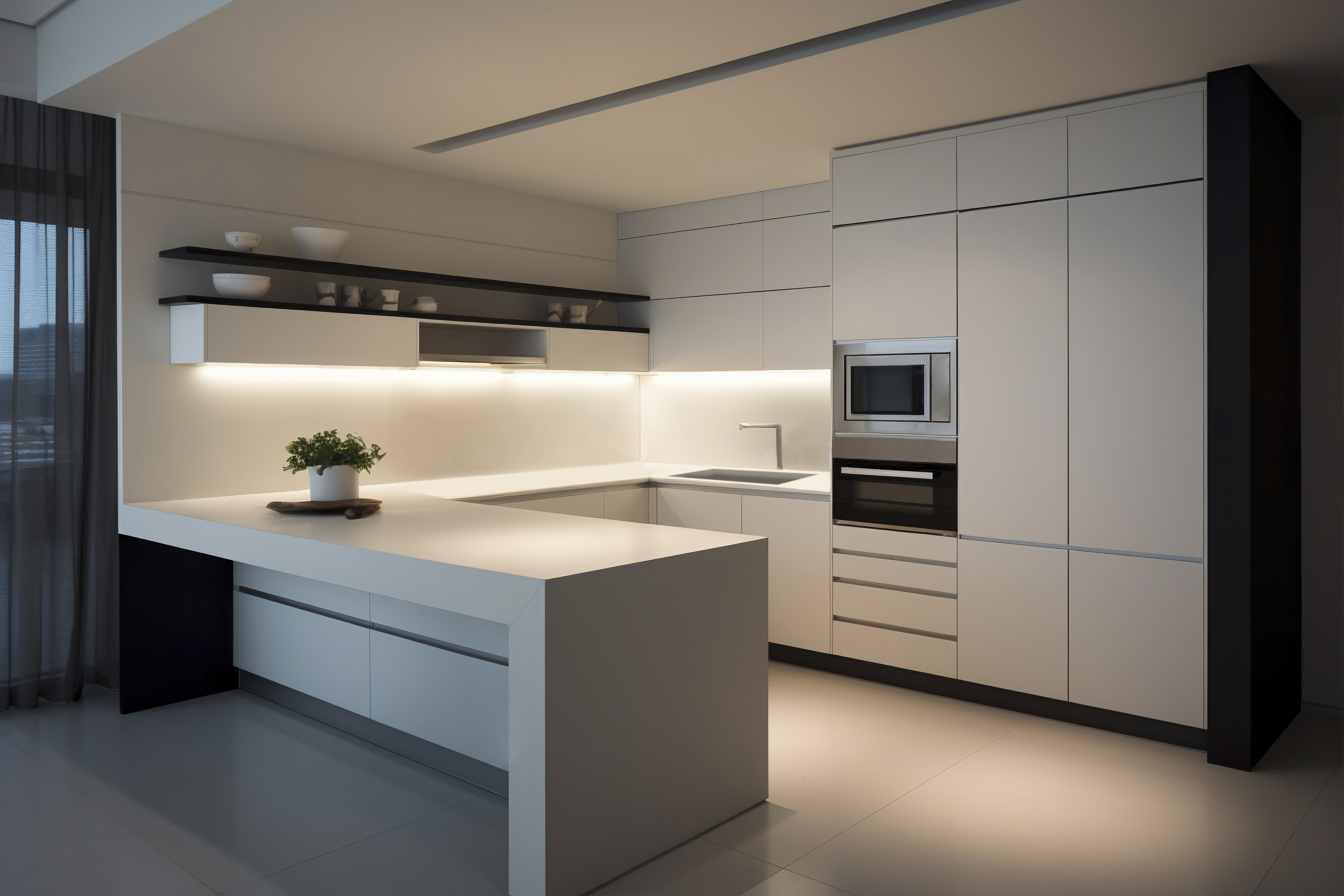 L-Shape Modular Kitchen